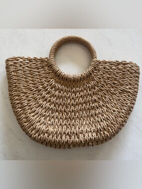 Woven Straw Beach Purse